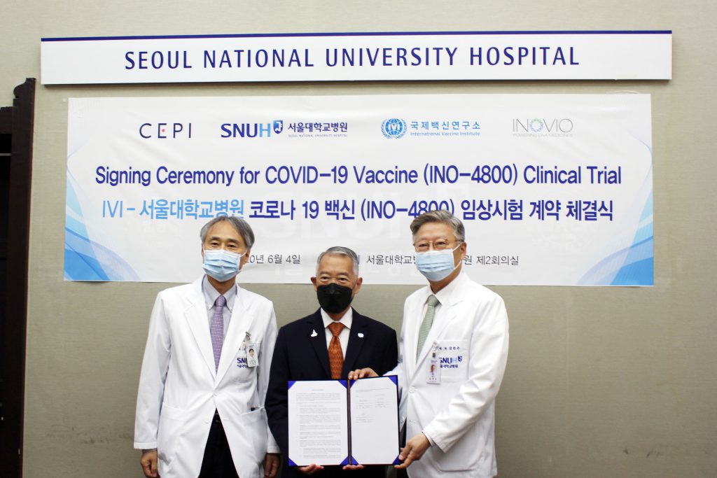 국제백신연구소(IVI) - 서울대학교병원, 코로나19 DNA백신 후보물질의 I/II상 임상시험 시행 계약 체결