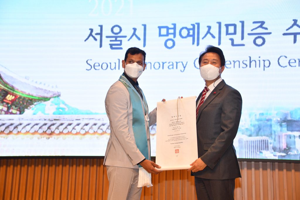 국제백신연구소(IVI) 슈산트 사하스트라부데 박사, ‘서울시 명예시민’에 선정