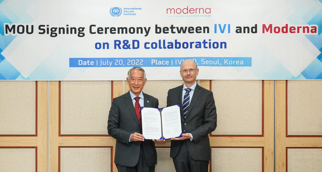 국제백신연구소(IVI), 모더나와 백신 연구개발 MOU 체결