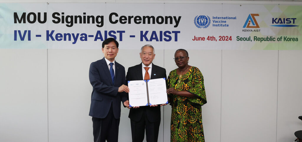 IVI exchanges trilateral MOU with KAIST and Kenya-AIST Council for cooperation in vaccine R&D on the occasion of the Korea-Africa Summit in Seoul