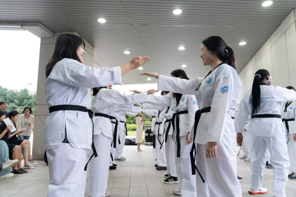 Chop, block, bond: IVI hosts Taekwondo class with Goodwill Ambassador Hyerim and family